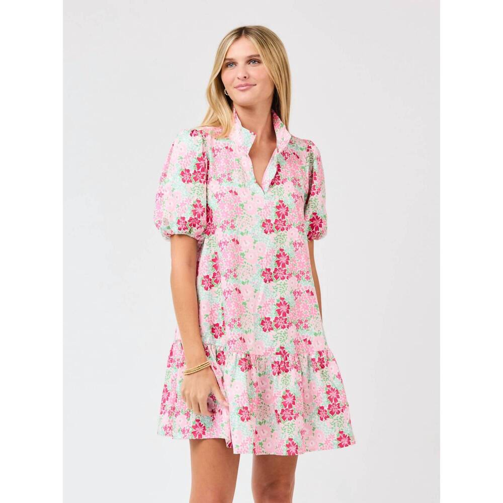 NEW MARY SQUARE nancy dress in petal perfect pink